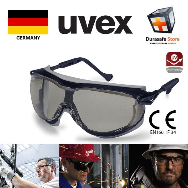 Mat kinh bao ho UVEX 9175261 Skyguard NT Safety Glasses Blue Grey Frame Grey Supravision Extreme Len