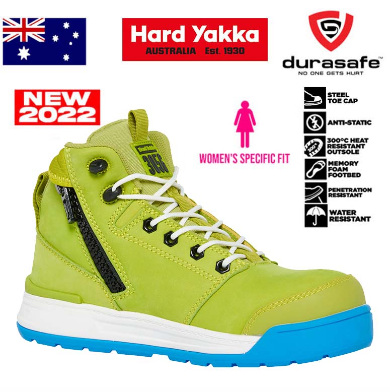 HARD YAKKA Y60347 3056 Women 5-Inch Lace Side-Zip Safety Boot 