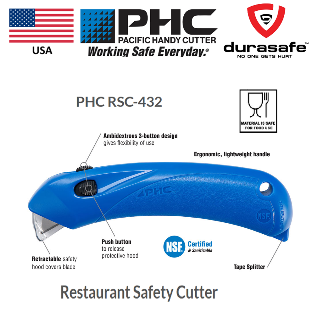 Pacific Handy Cutter RSC432 Restaurant NSF Certified Disposable Safety ...